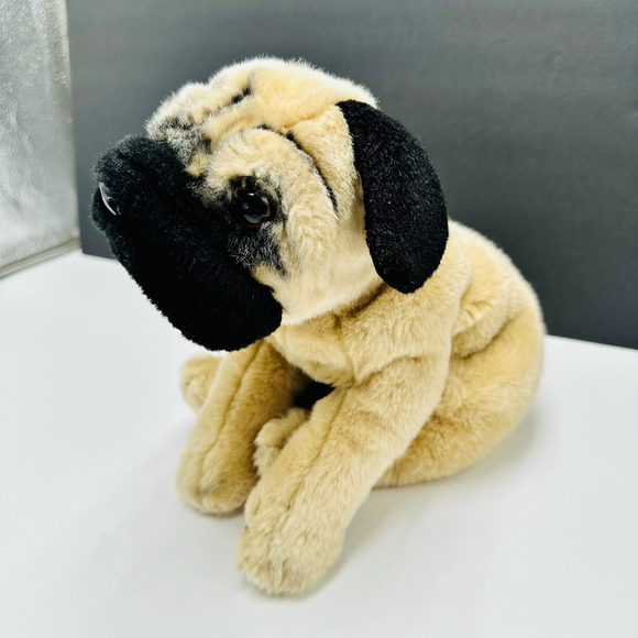Animal Alley Toys R Us Pug Puppy Dog Plush Realistic 12" Vintage Stuffed 2001 - Picture 4 of 9